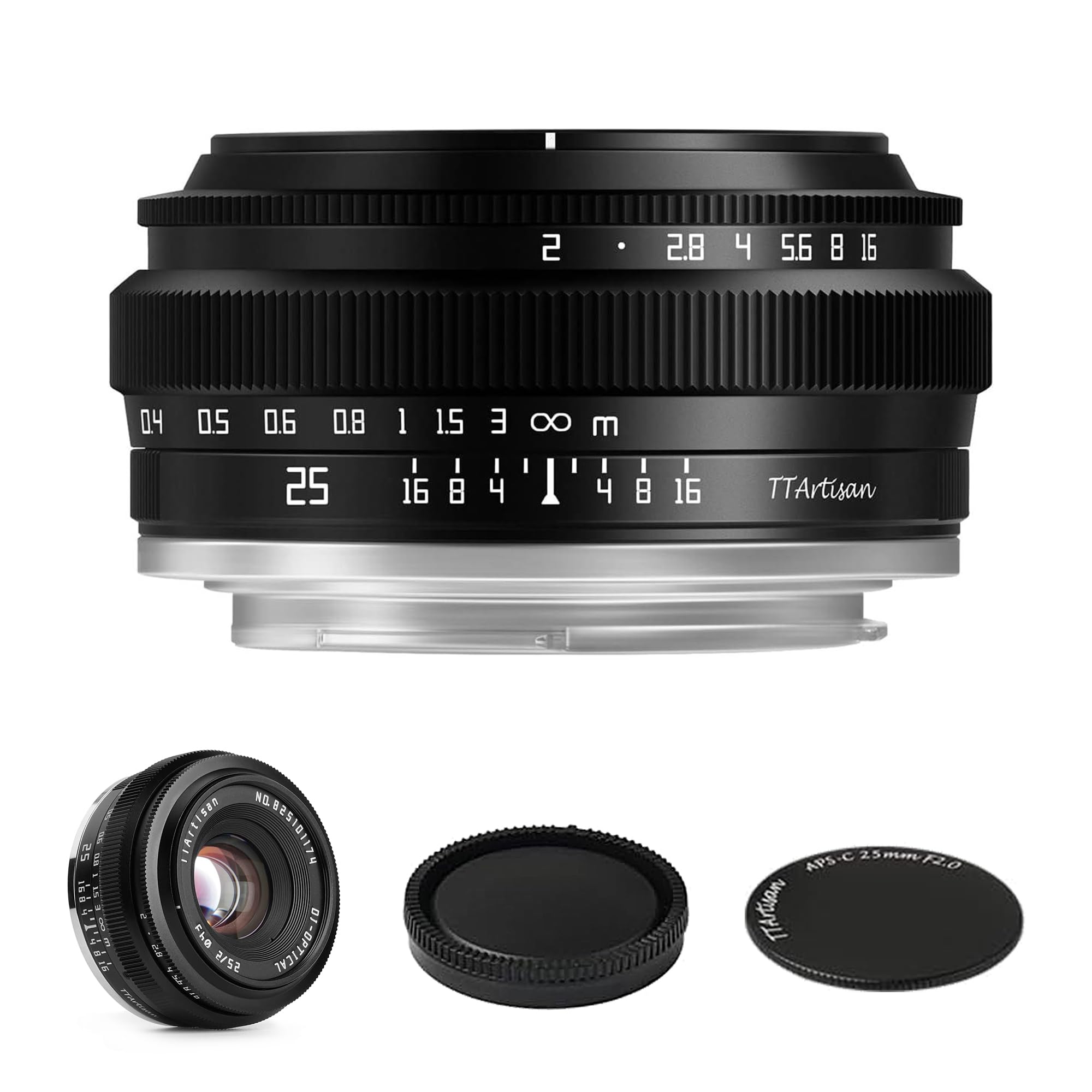 TTArtisan 25mm F2 Wide-Angle APS-C Camera Lens Large Aperture for M43 Mount | Ma