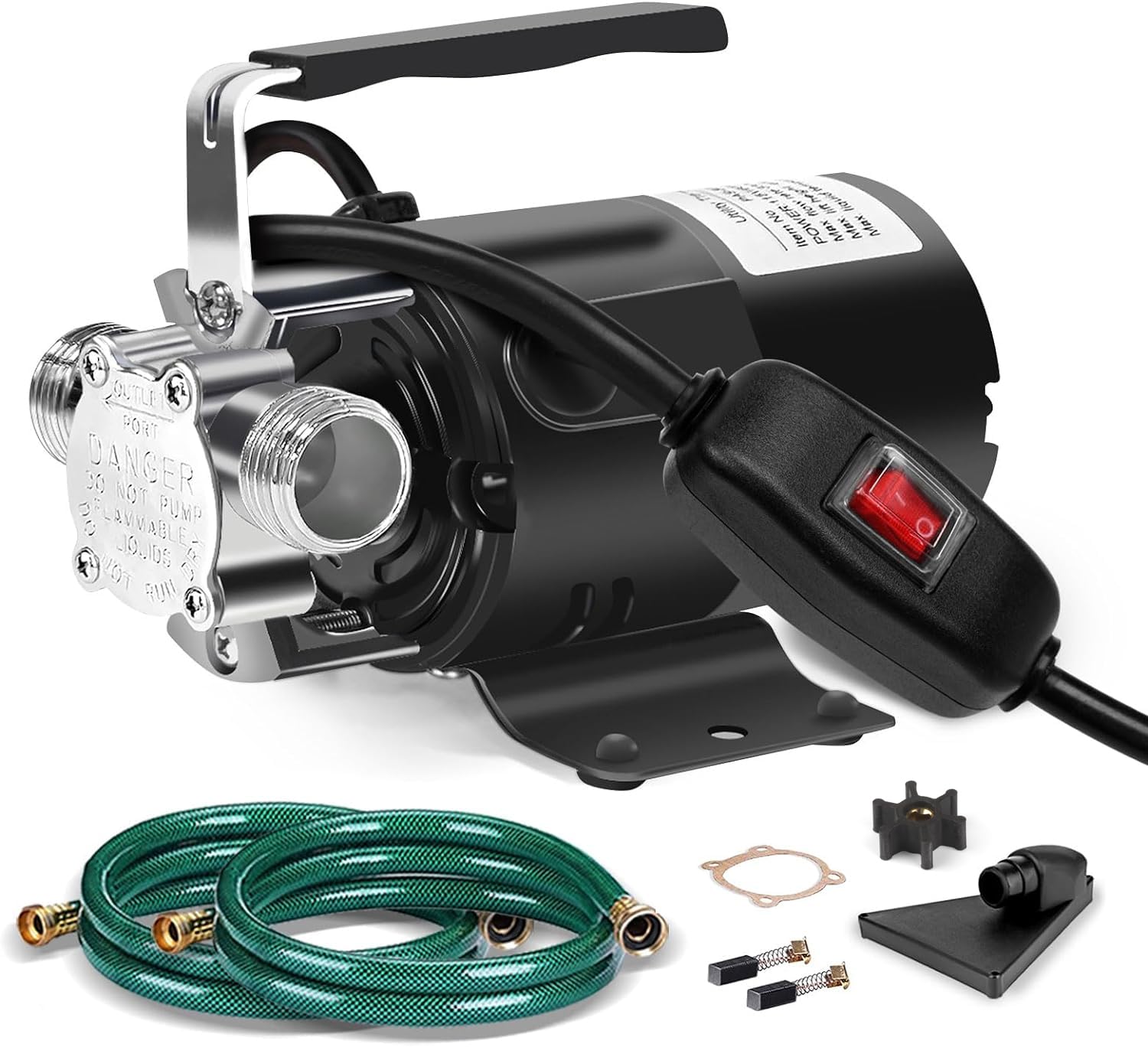 Water Transfer Pump, 115V 1/10HP Electric Utility Pump with On/Off Switch 2 * 6 