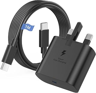 For Samsung Fast Charger, USB C Charging Plug and Cable 1M USBC to Type C Phone Lead for Samsung Galaxy S26 S25 S24 S23 S22 S21 S20 A17 A16 A15 A23 A24 A25 A26 A32 A33 A34 A35 A36 A53 A54 A55 A56 A40