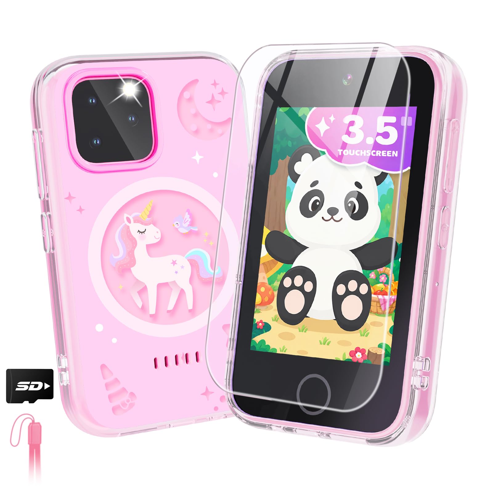 Kids Smart Phone with Virtual Pet, 3.5'' Touchscreen Phone for Kids | Toddler To