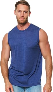 Merino.tech 100% Merino Wool Men Tank Top - Moisture Wicking Base Layer Top