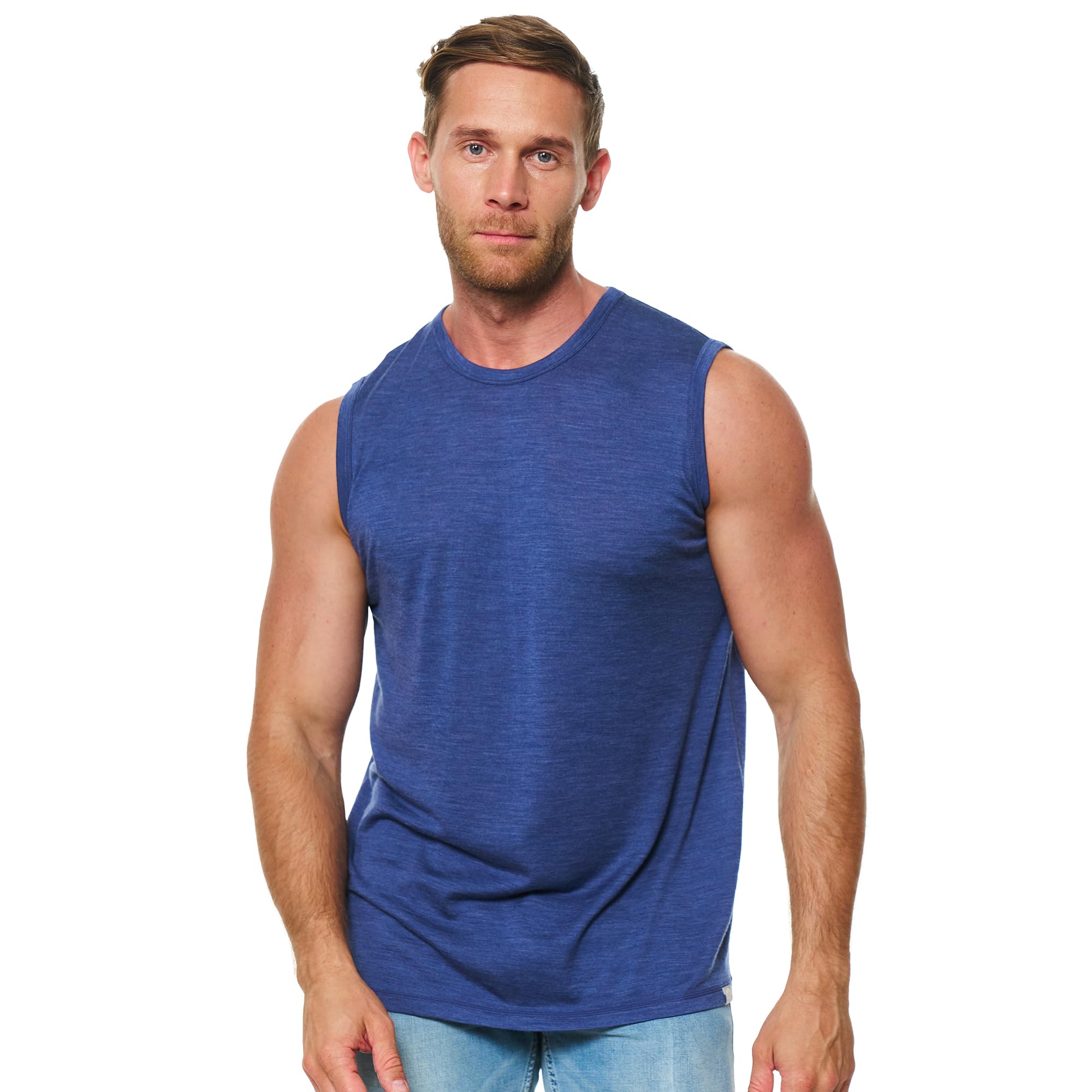 Merino.tech 100% Merino Wool Men Tank Top - Moisture Wicking Base Layer Top