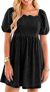Denim Dress for Women Western Jean Babydoll Country Concert Outfits