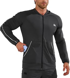 BROKIG Mens Lightarmor Running Jacket Sports Gym Hoodies