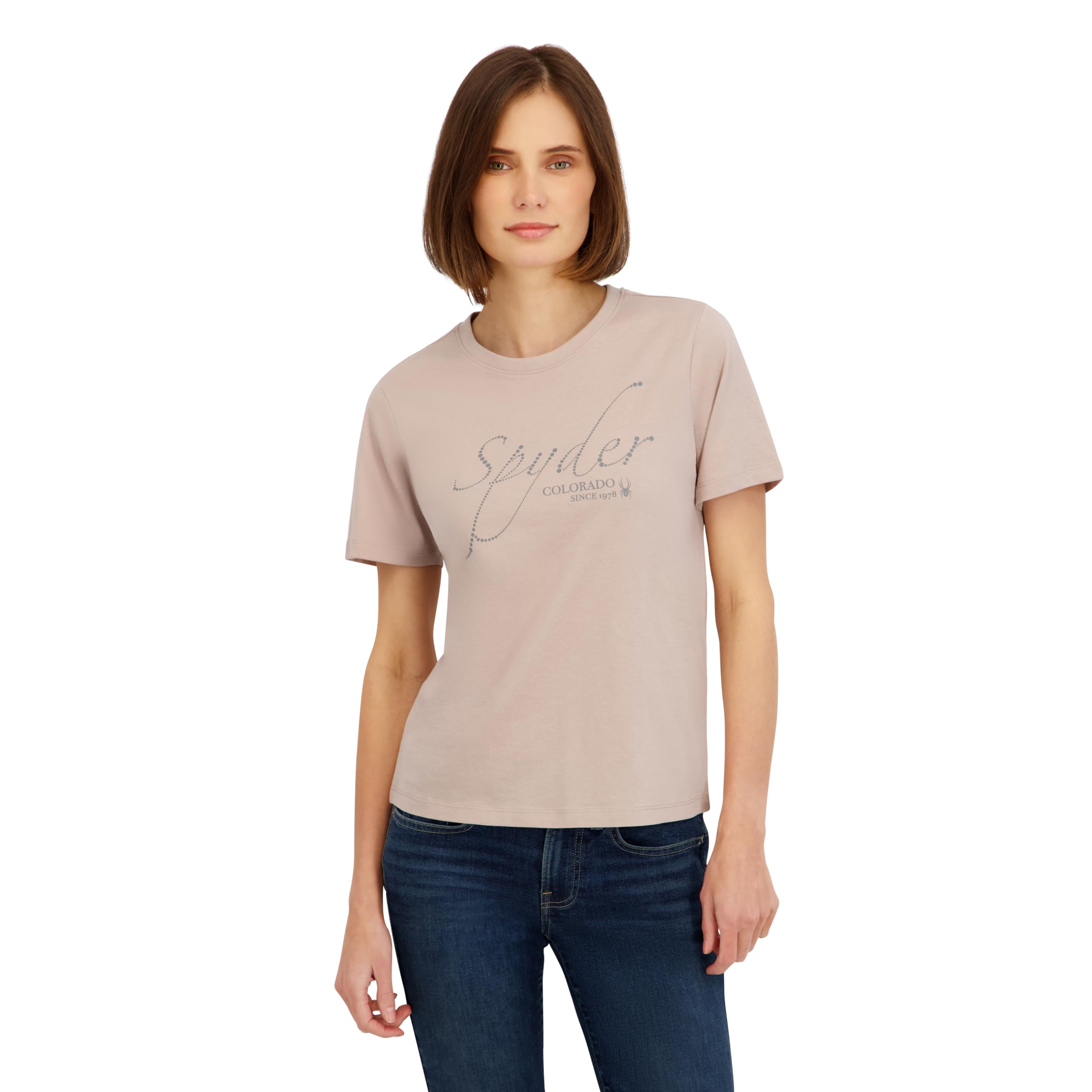 Spyder Women's Sparkle Logo Graphic Short Sleeve T-Shirt