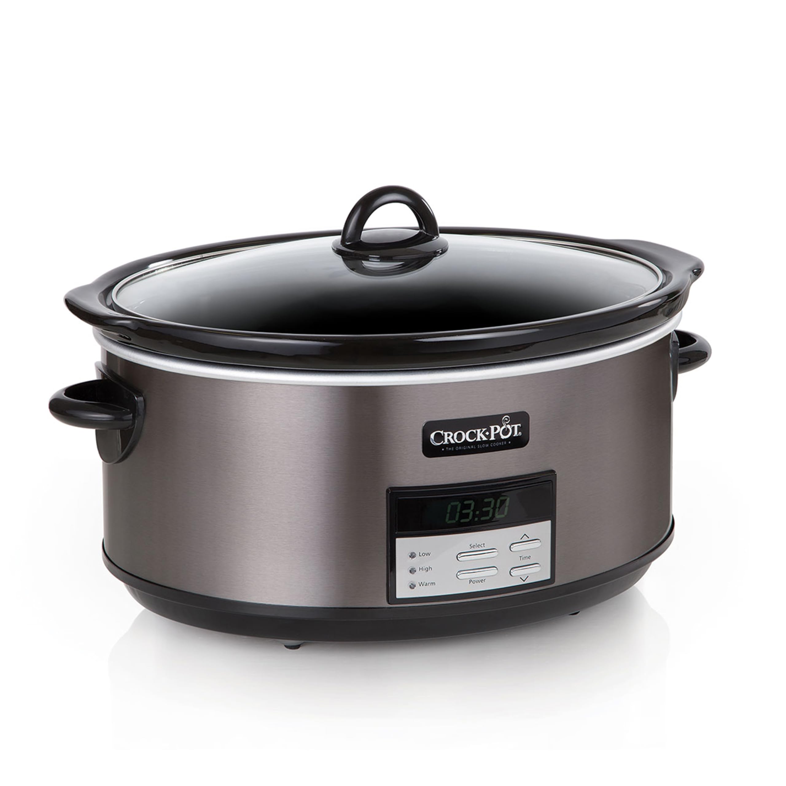 Crock-Pot Large 8-Quart Programmable Slow Cooker with Auto Warm Setting Black St