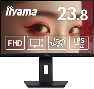 iiyama ProLite XUB2493HS-B6A Monitor Display, 23.8-Inch Full HD IPS System, Height Adjustment, Angle Adjustment, Vertical Rotation, HDMI DisplayPort, All Cable Included, Domestic Support