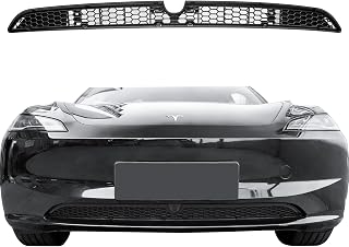 Grille Mesh Inserts for 2026 Tesla Model 3 with Front Camera Version | Front Air Inlet Vent Grille Cover Replacement for Tesla Model 3 2026 Accessories (Not Fit Model 3 Performance)