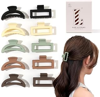 10 Pcs Women Hair Clips Various Shapes Matte Hair Clips for Thick Hair