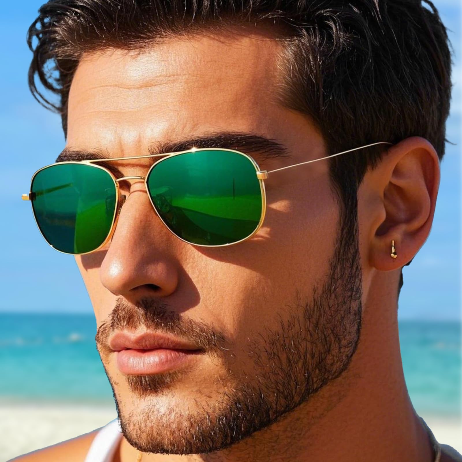 Polarized Aviator Sunglasses Metal Sunglasses Driving Sunglasses