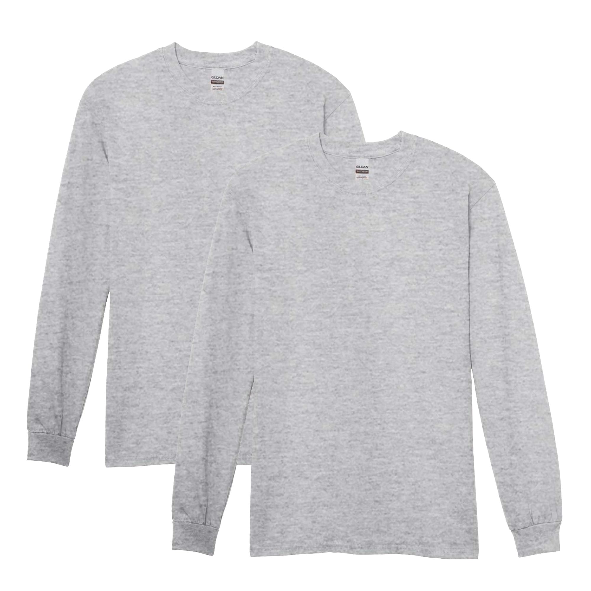 Gildan Adult Heavy Cotton Long Sleeve T-Shirt, Style G5400, 2-Pack