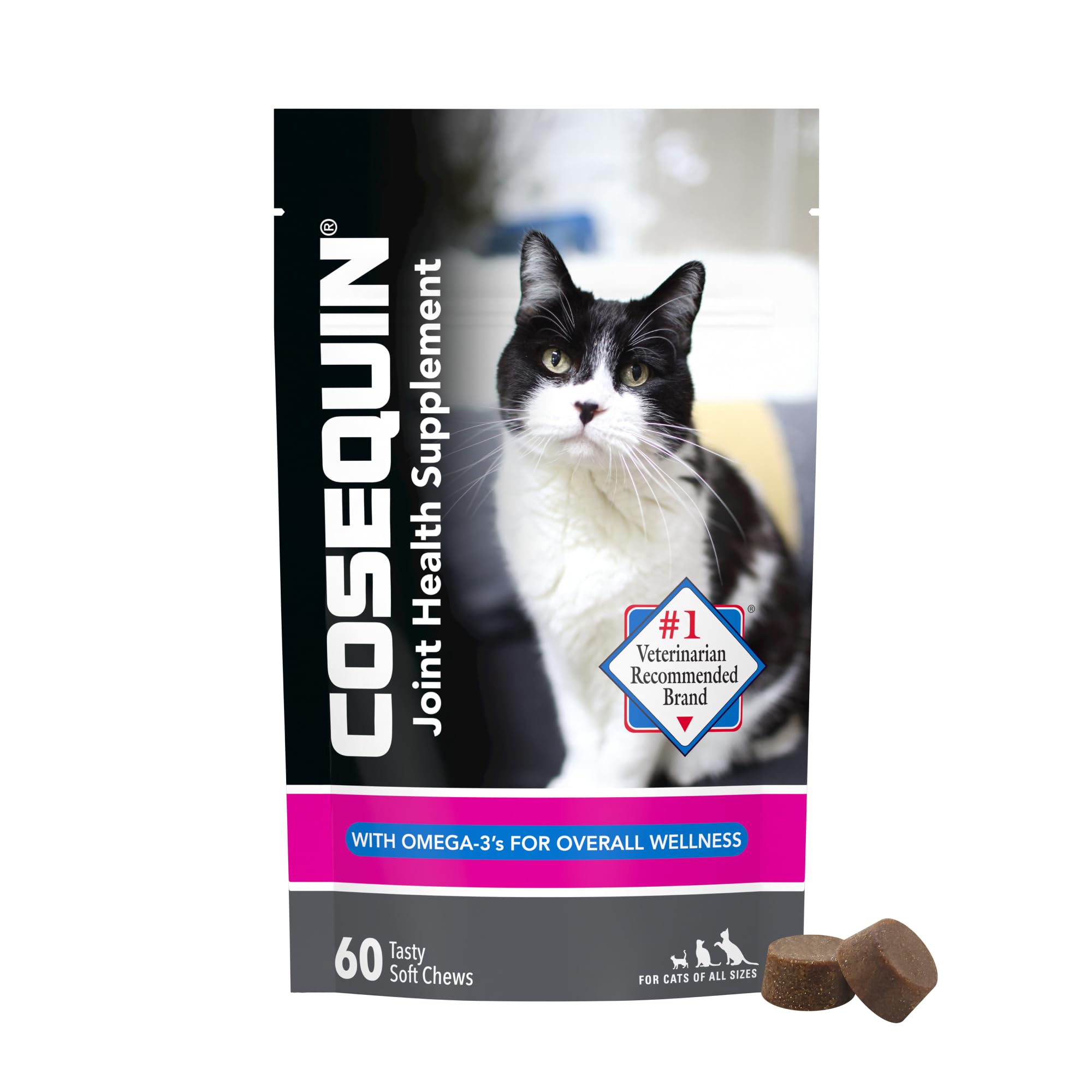 Nutramax Cosequin Joint Health Supplement for Cats, Soft Chews, 60ct | Supports 
