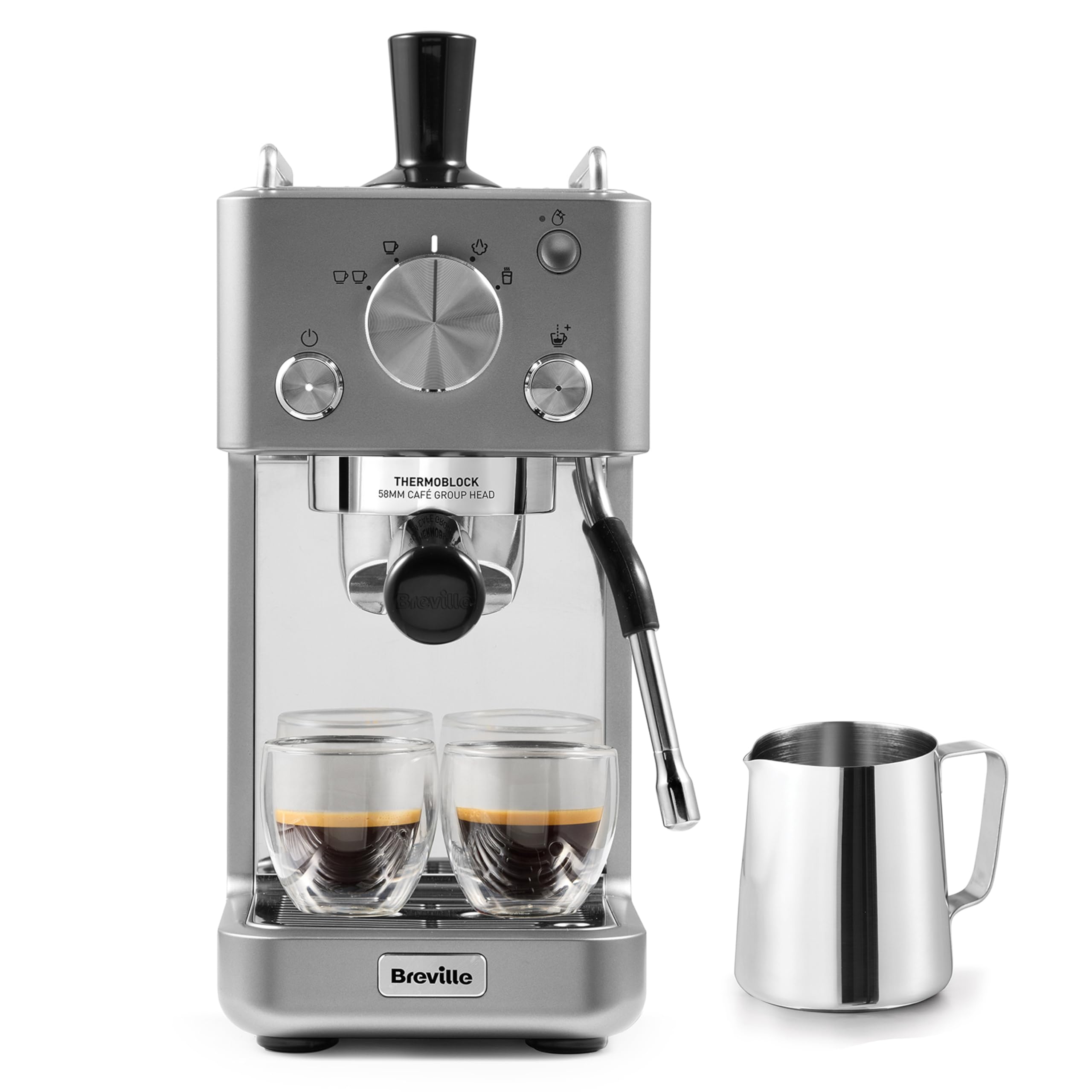 Breville Barista Slimline Espresso Machine | Integrated Milk Frother | Compact C