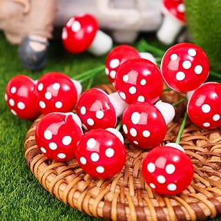 50pcs Mini Mushroom Miniatures Artificial Foam Mushrooms Garden Fairy Bonsai Pot Ornaments DIY Micro Simulation Decorations