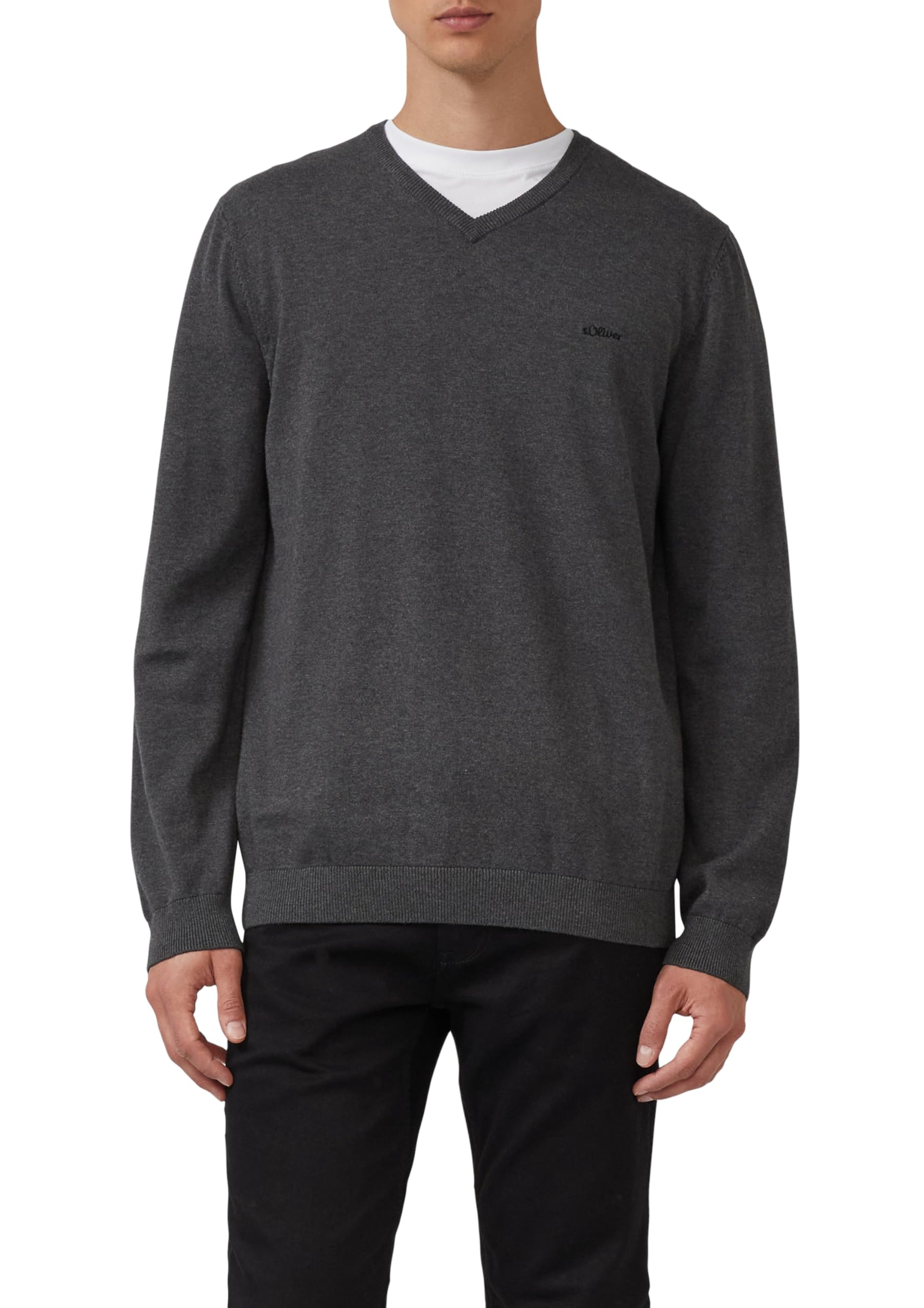 s.Oliver 2143174 Men's V-Neck Sweater (Pack of 1)