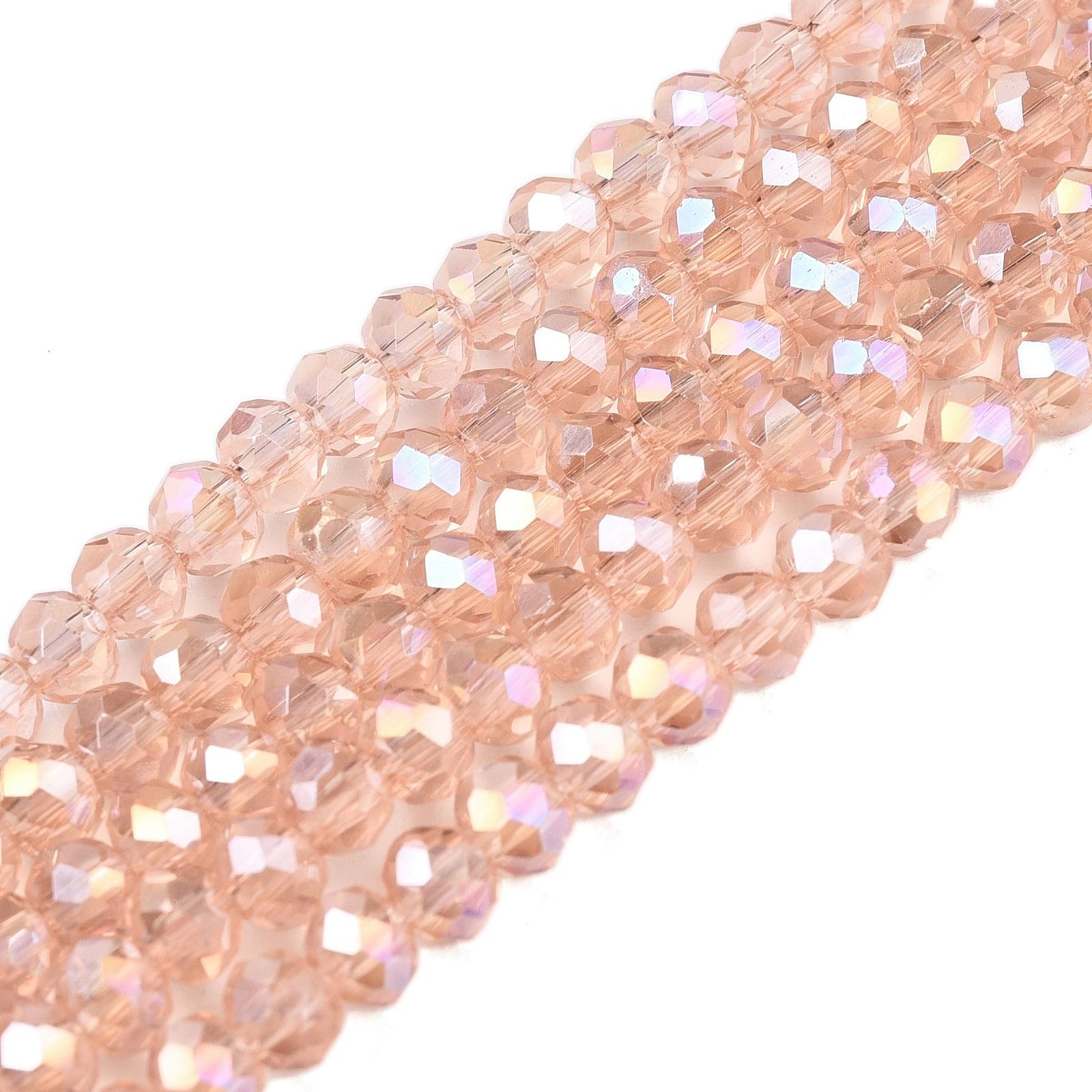 1050pcs Faceted Rondelle Beads 3x2mm Pink Crystal Bicone Beads Mini Loose Spacer
