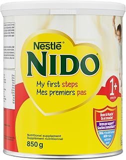 NIDO 1+ Toddler Nutritional Supplement, 850 g | With Calcium, Vitamins D and A, Magnesium, Probiotics, DHA, For Teeth, Muscles, Bones, Immune System And Brain Development