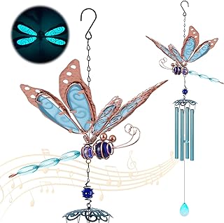 Luminous Dragonfly Wind Chime Kannino Wind Chimes for Outside Memorial Wind Chimes Outdoor with Luminous Wings Windchimes for Garden Window Yard Patio or Festival Decor/Best Mothers and Women Gifts