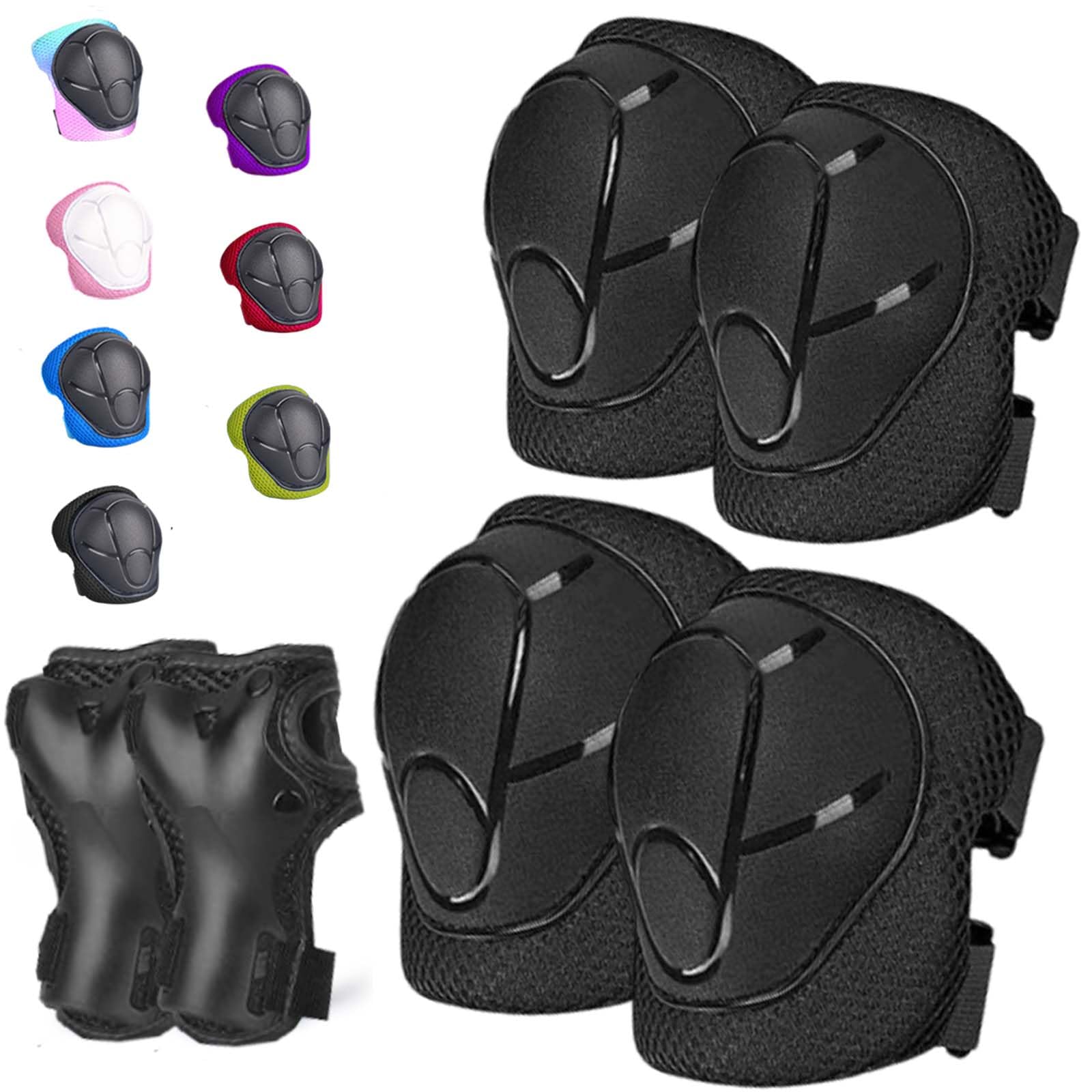 HocIece Kids/Youth Knee Pads for Kids 3-14Years Boys Girls 6 in 1 Kids Protectiv