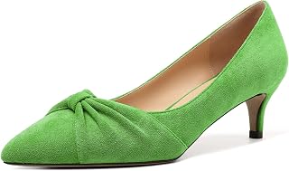 Elashe Women's Pumps Kitten Heel Pointed Shoes 2 Inches Low Heel