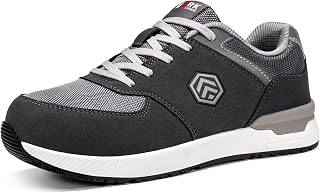 LARNMERN PRO S1 SRC Men's Safety Shoes, Non-Slip Lightweight Breathable Work Shoe with Steel Toe, Comfortable Safety Shoes, EU 39-49 EU