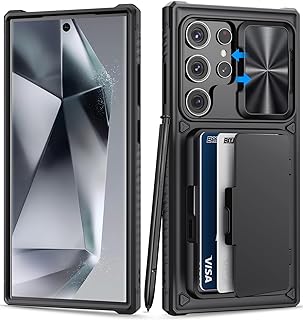 BXYJY for Samsung Galaxy S24 Ultra Case Wallet, Credit Card Holder, Black