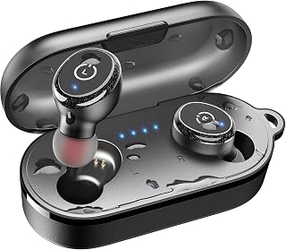 TOZO T10 Wireless Earbuds Powerful Bass Stereo Wireless Charging, APP, IPX8 | Waterproof, Ergonomic Design In Ear buds, App Customize EQ, Bluetooth 5.3 Headphones for Work, Office, Travel (Renewed)