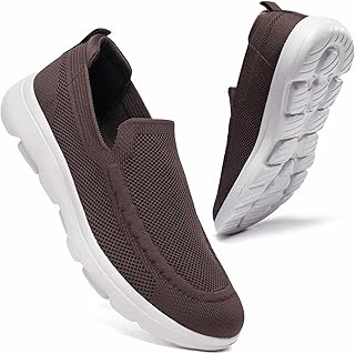 konhill Men's Slip-On Sports Shoes – Lightweight, Breathable and Comfortable for Walking, Fitness and Gym Without Laces