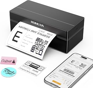 Rongta Bluetooth Thermal Shipping Label Printer, Wireless 4x6 Label Printer for Postage, Address (RP425)