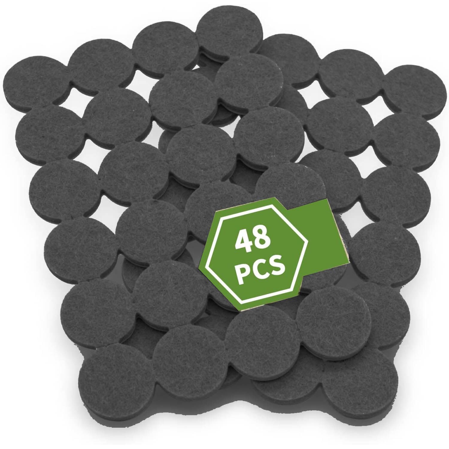 48 Pieces Felt Furniture Pads, Table Chair Leg Floor Protectors, Quiet Chair and