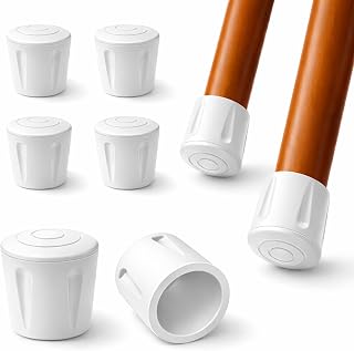 Ajile - 4 Stück - Stuhlbeinkappen und Tischbeinkappen - Dicke rutschfeste und Strapazierfähige Bodengleiter - Zum Einstecken - Schützt Böden und Möbel - Gummistopfen Weiß 32 mm