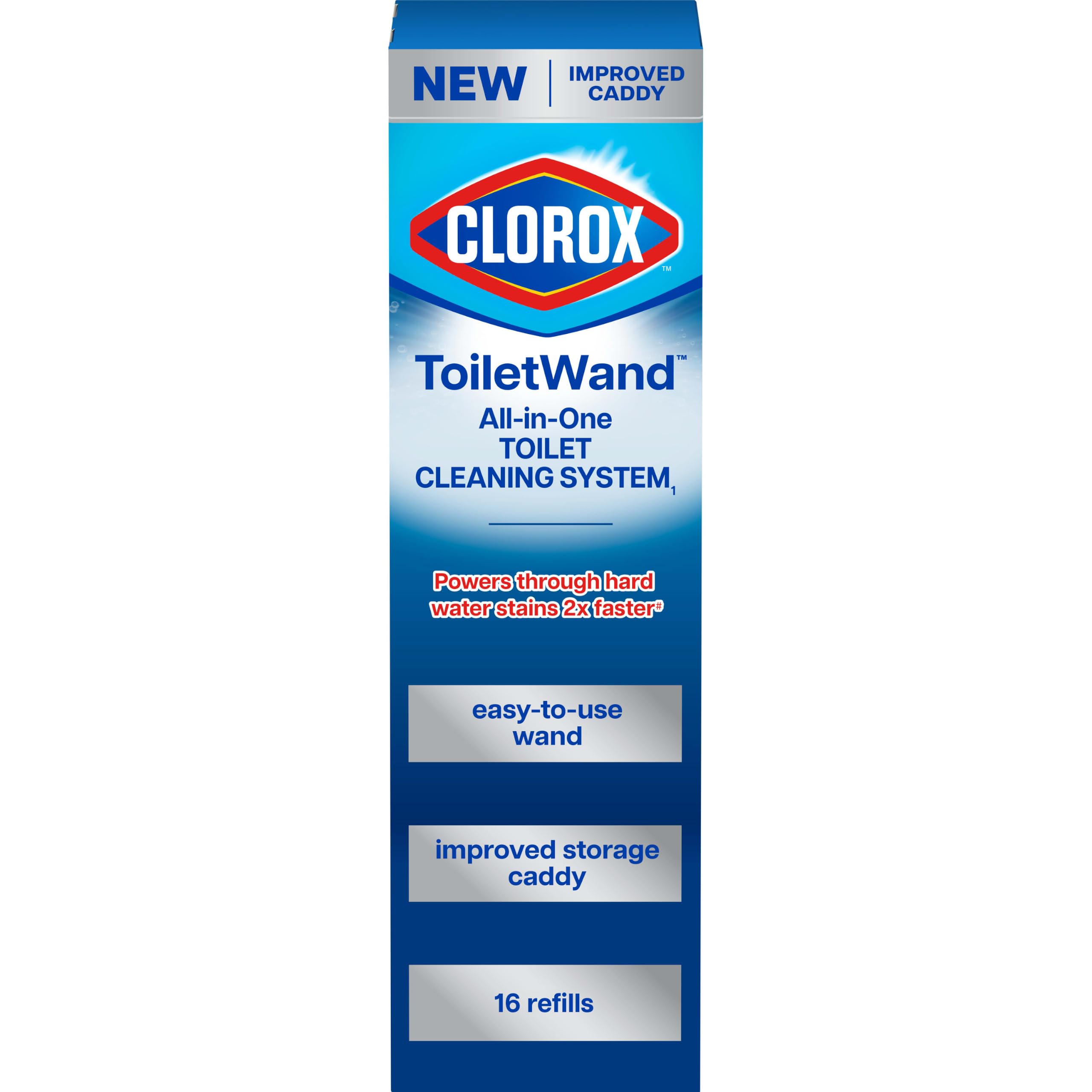 Clorox ToiletWand Toilet Cleaning Kit, 1 Starter Kit with 16 Refill Heads | 3-in
