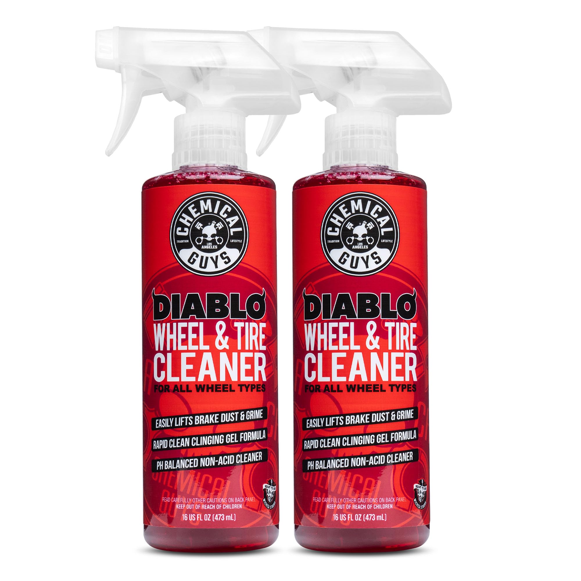 Chemical Guys, Diablo Brake Dust & Wheel Cleaner Spray for Rims, 2 x 16 oz | pH-