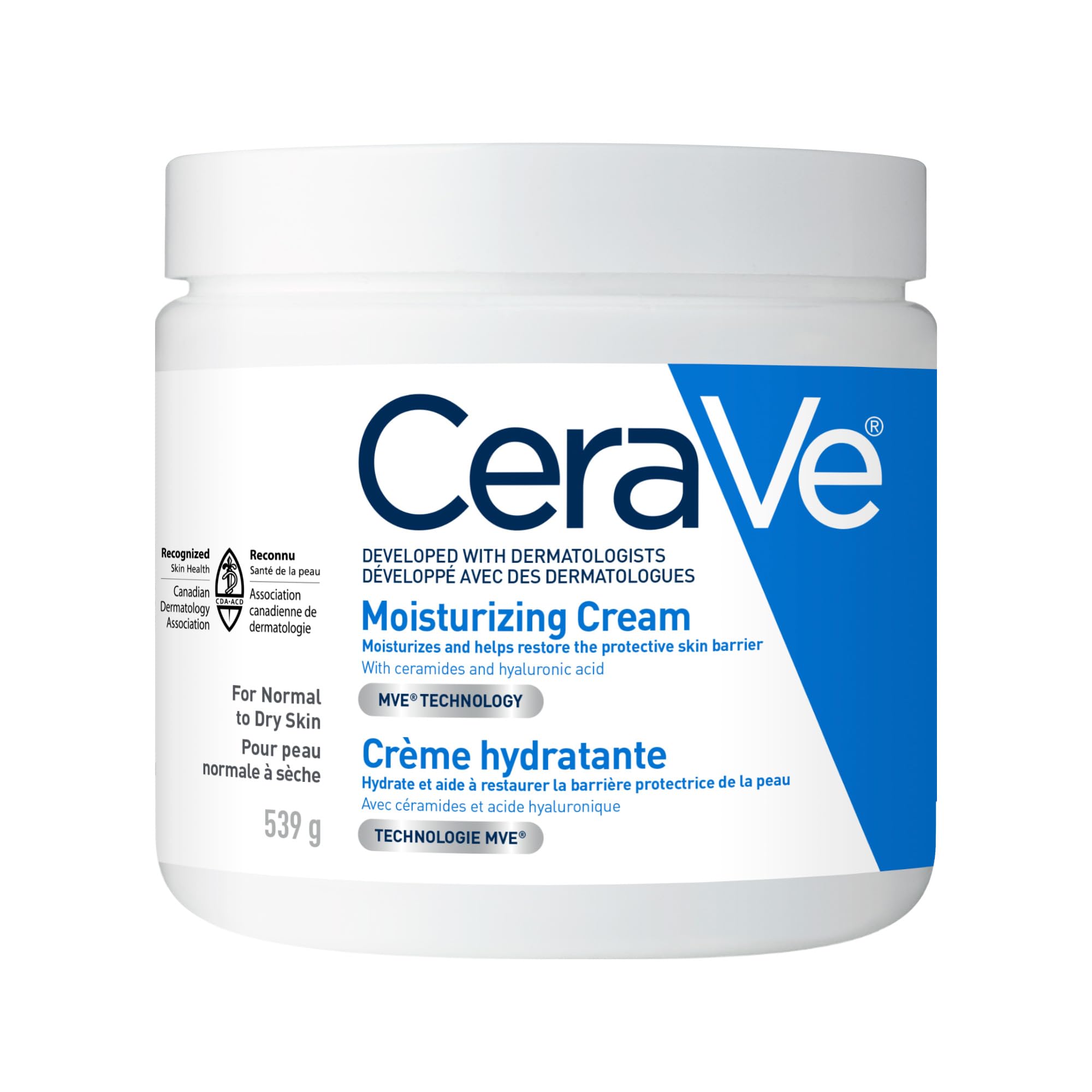 CeraVe Moisturizing Cream for Dry-Very Dry Skin on the Face & Body, 539g | Rich 