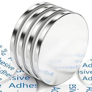4 Pack Strong Magnet, 30 x 3mm 8KG Pull Super Strong Neodymium Disc Magnets | Magnet Strong with Double-Sided Adhesive, Powerful Permanent Rare Earth Magnets for Fridge, Building, Craft, Office,DIY