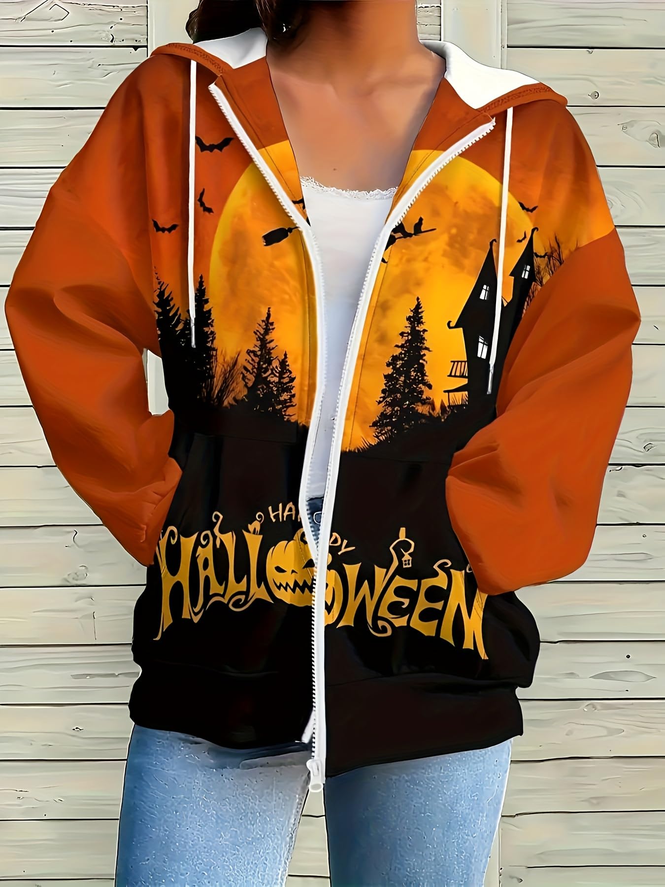 Women Zipper Hoodie with Pocket Autumn Fashion Outfits Casual Jackets Winter Clo