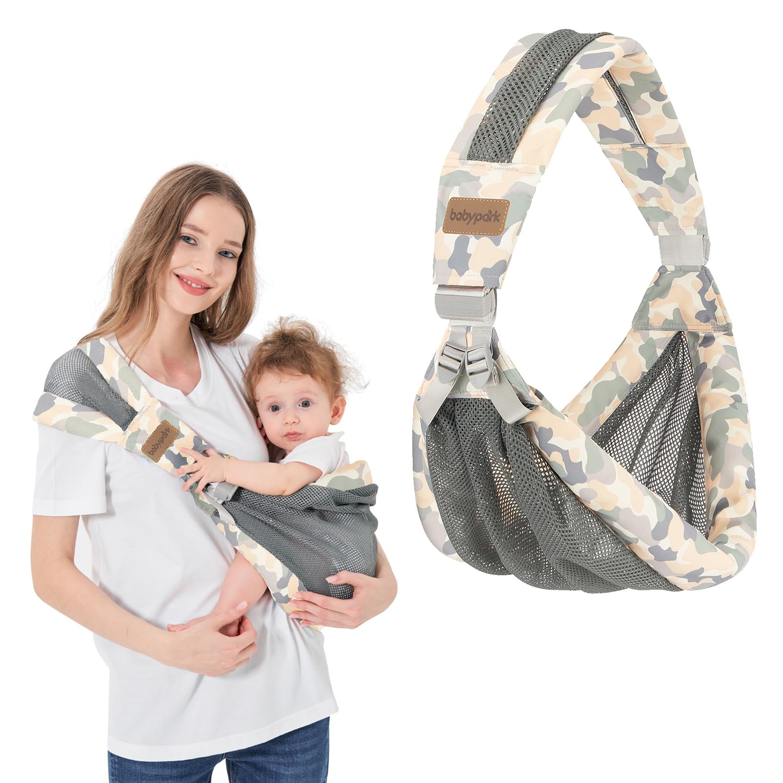 IULONEE Baby Carrier Sling Wrap Toddler Carrier for Newborn 3-36M Grey | Portabl