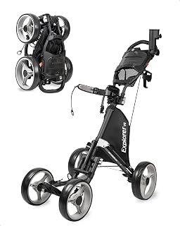 CaddyTek Explorer V8 - Superlite 4 Wheel Golf Push Cart, Explorer Version 8