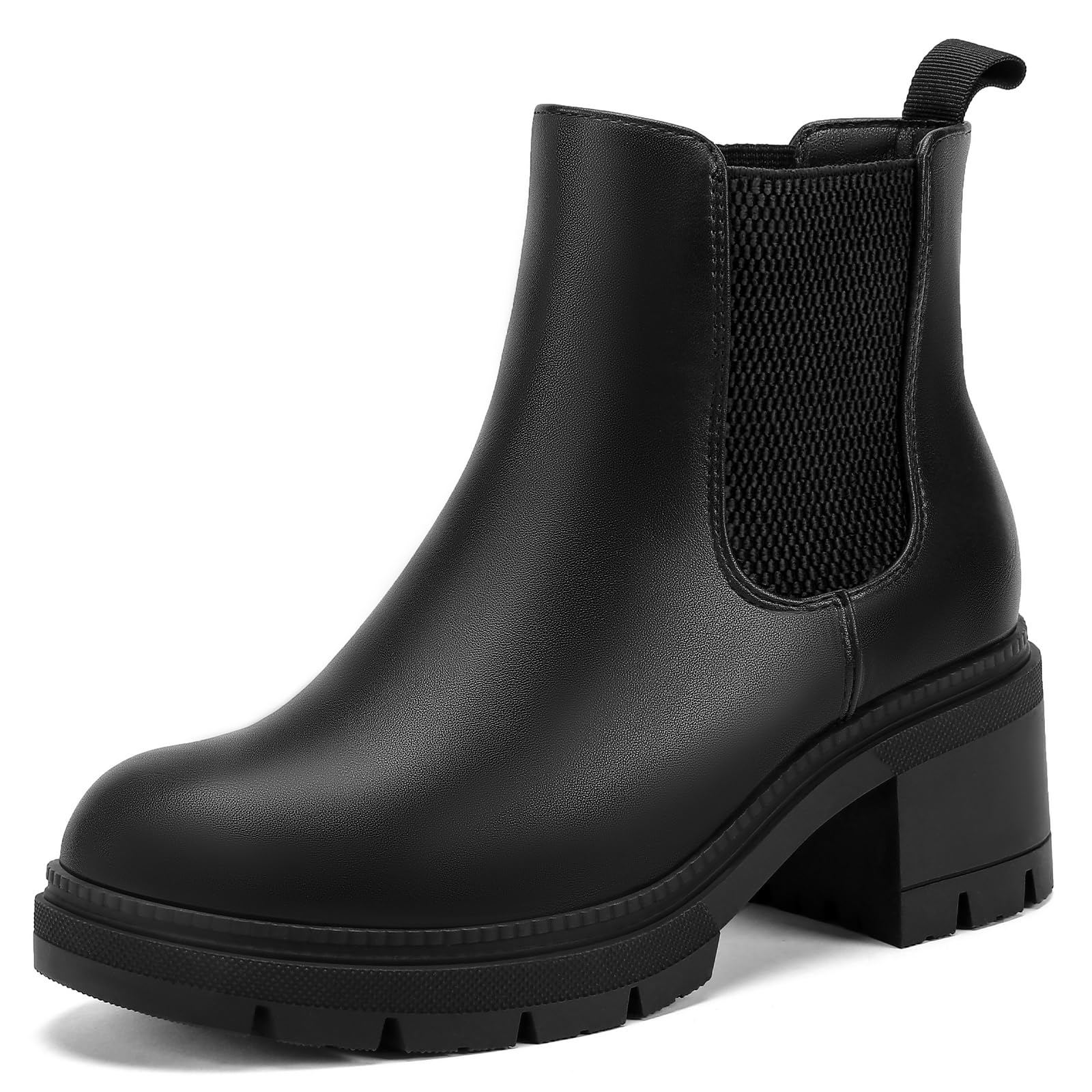 DOBOLIN Womens Wide Width Slip On Chelsea Ankle Boots
