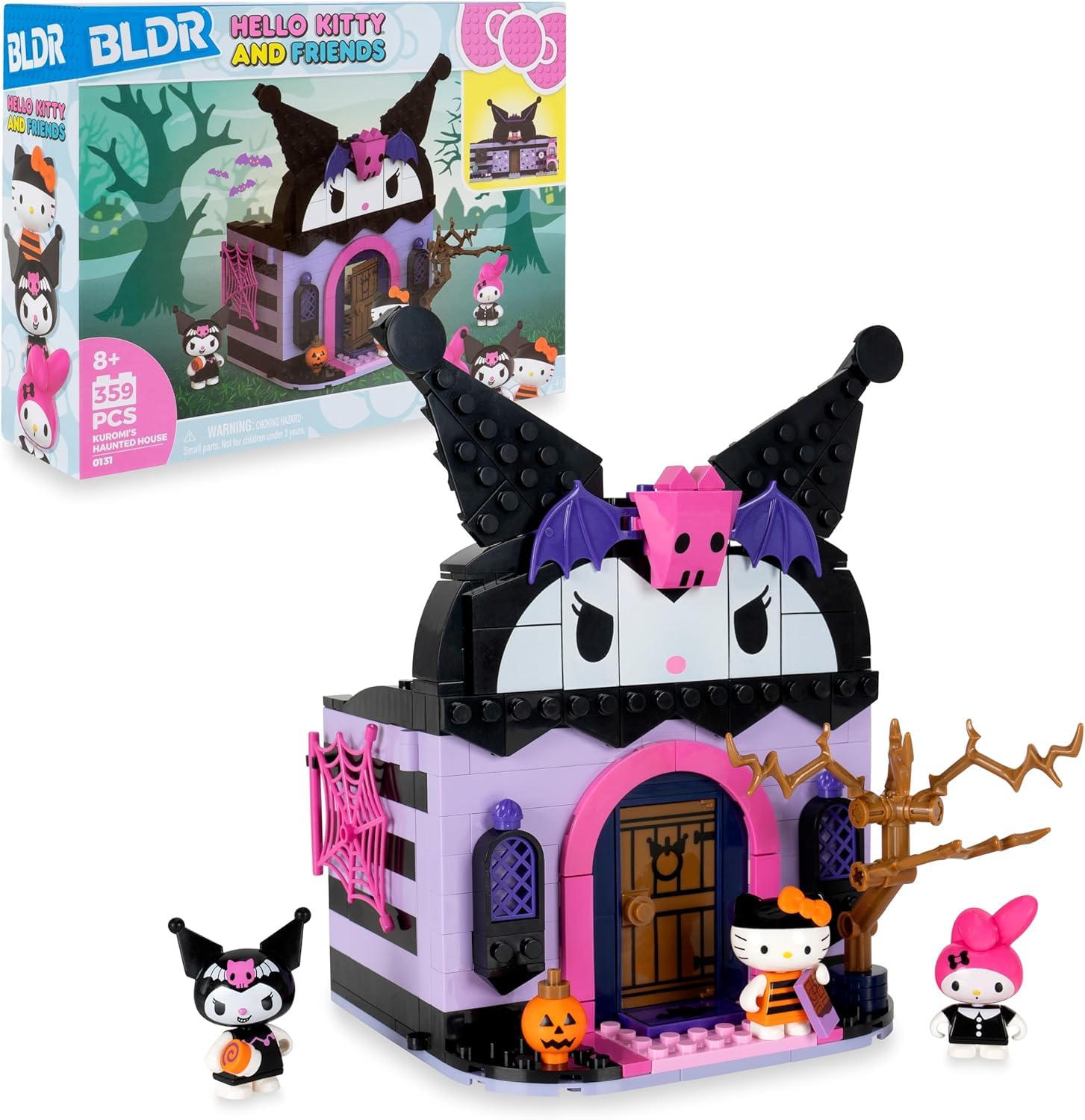 BLDR Hello Kitty and Friends Kuromi’s Haunted House Building Set - Hello Kitty, 