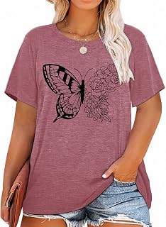 Women Plus Size Dandelion Print Floral Graphic Short Sleeve T Shirt Summer