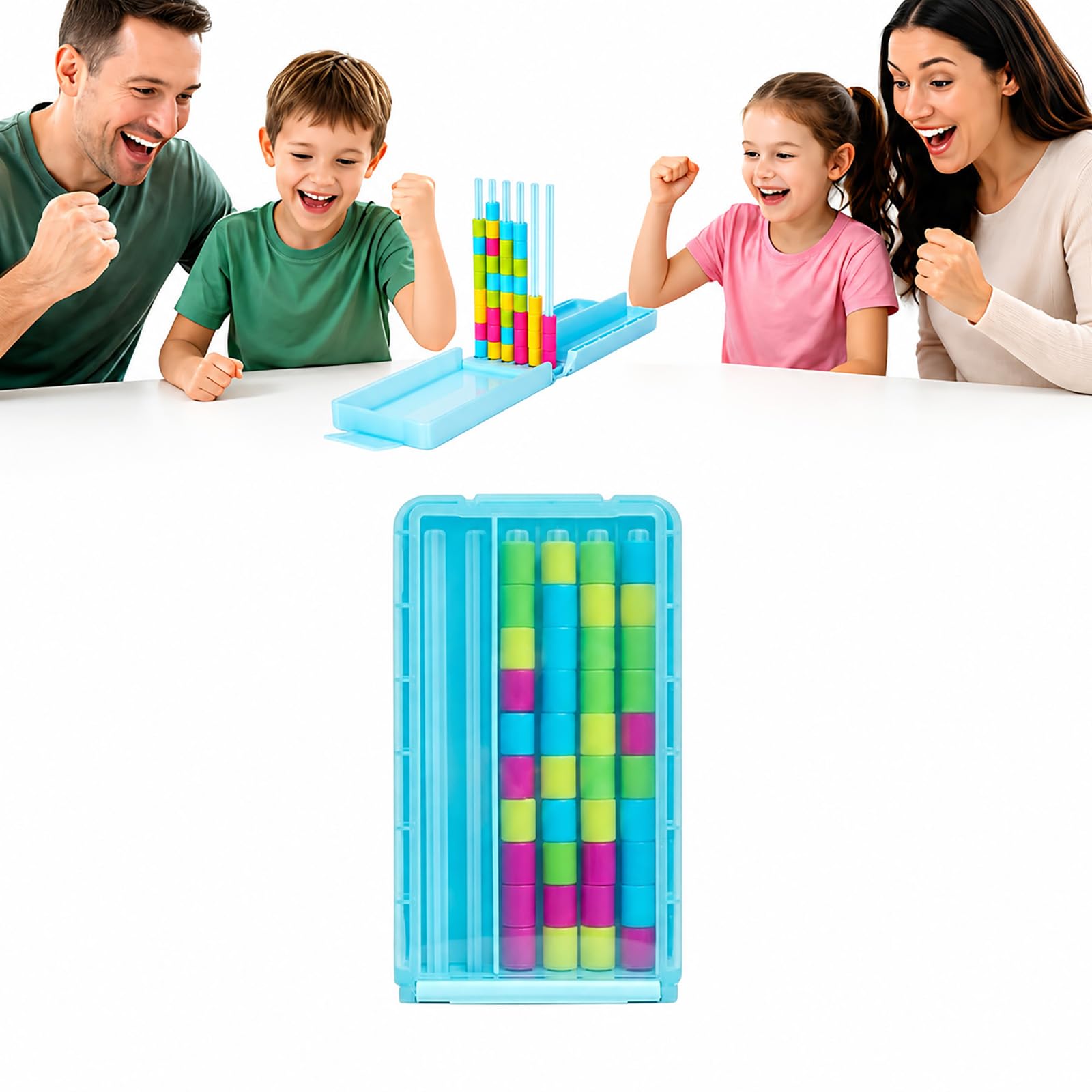 Mini Color Stack Challenge Game, Portable Pocket Travel Brain Teaser Puzzle | Mi