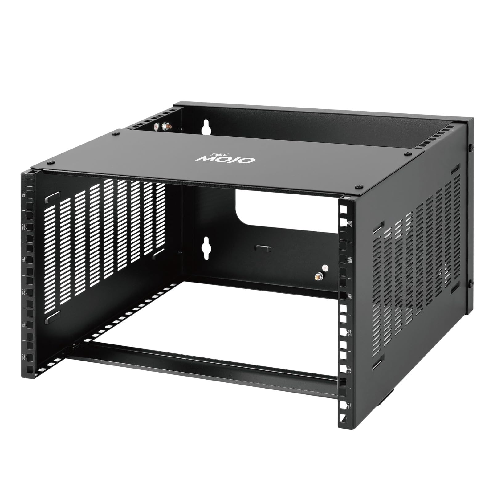 Tecmojo 6U Wall Mount Rack,6U Rack 13.9 inch Depth,132lbs(60kg) Weight Capacity,