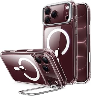 ESR Classic Hybrid for iPhone 18 Pro Max/17 Pro Max Case with Flex Stand | Long-Lasting Anti-Yellowing, Camera Kickstand, Compatible with MagSafe, 4X Military-Grade Protection, Clear