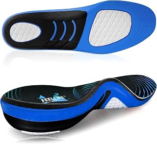 FEELLIFE Plantar Fasciitis Relief Shoe Insoles [1-Pair], Arch Support Insoles, Running Athletic Gel Shoe Inserts, Orthotic Inserts for Arch Pain[Trim to Fit: Men 6-10/Women 7-11]