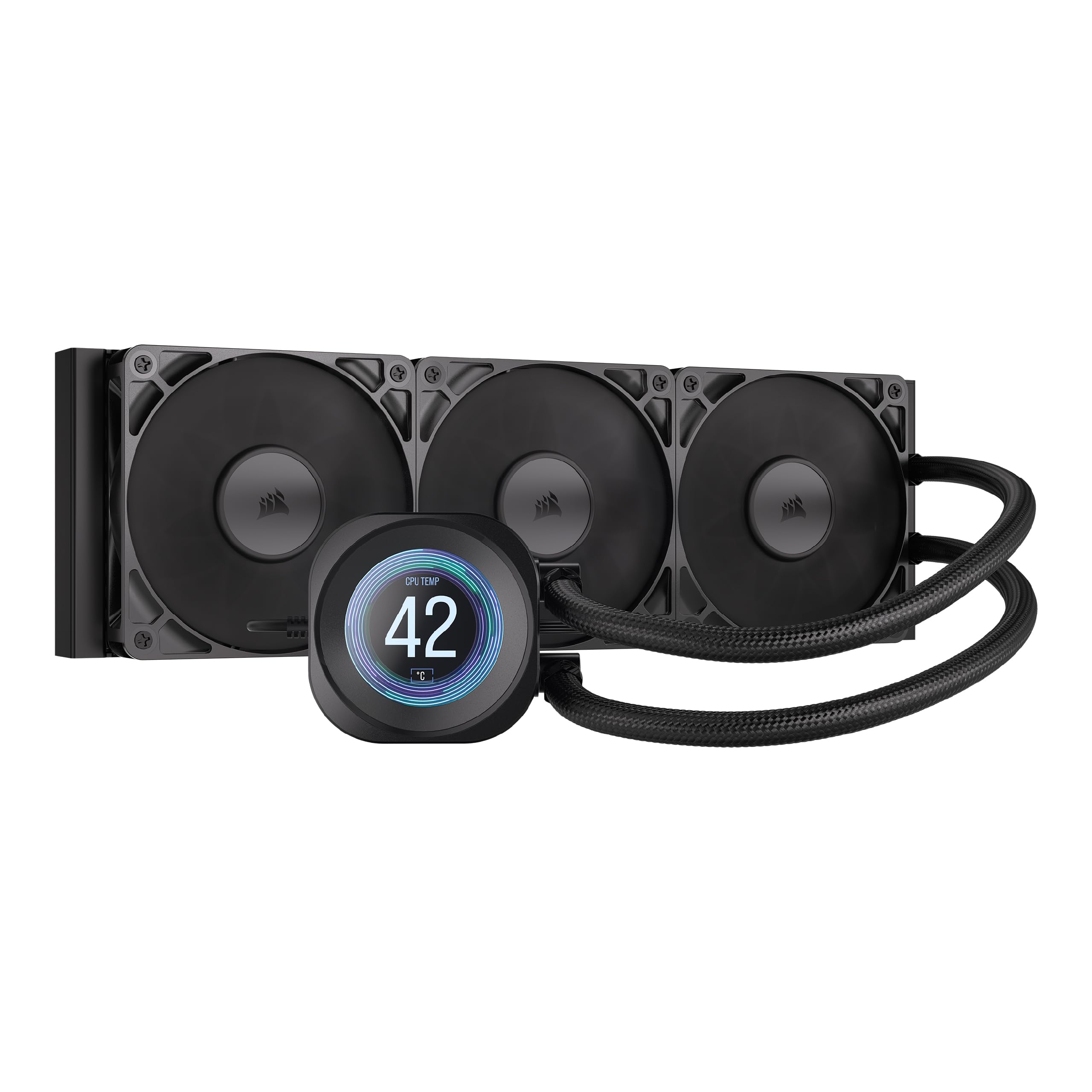 Corsair NAUTILUS 360 RS LCD Liquid CPU Cooler – 2.1" IPS LCD Screen, 360mm AIO, 