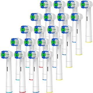 Replacement Toothbrush Heads Compatible with Oral B Braun 20 Pcs | Professional Electric Toothbrush Heads for Oral B Replacement Heads Refill Pro 500/1000/1500/3000/3757/5000/7000/7500