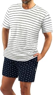 Sesto Senso Men's Pyjamas Short Cotton Summer Short Sleeve Short Pants