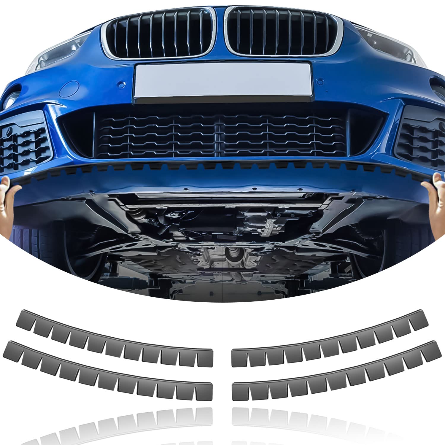 4 Pack Bumper Scrape Guard for Cars Front Bumper Protector Luxury car for Cars A