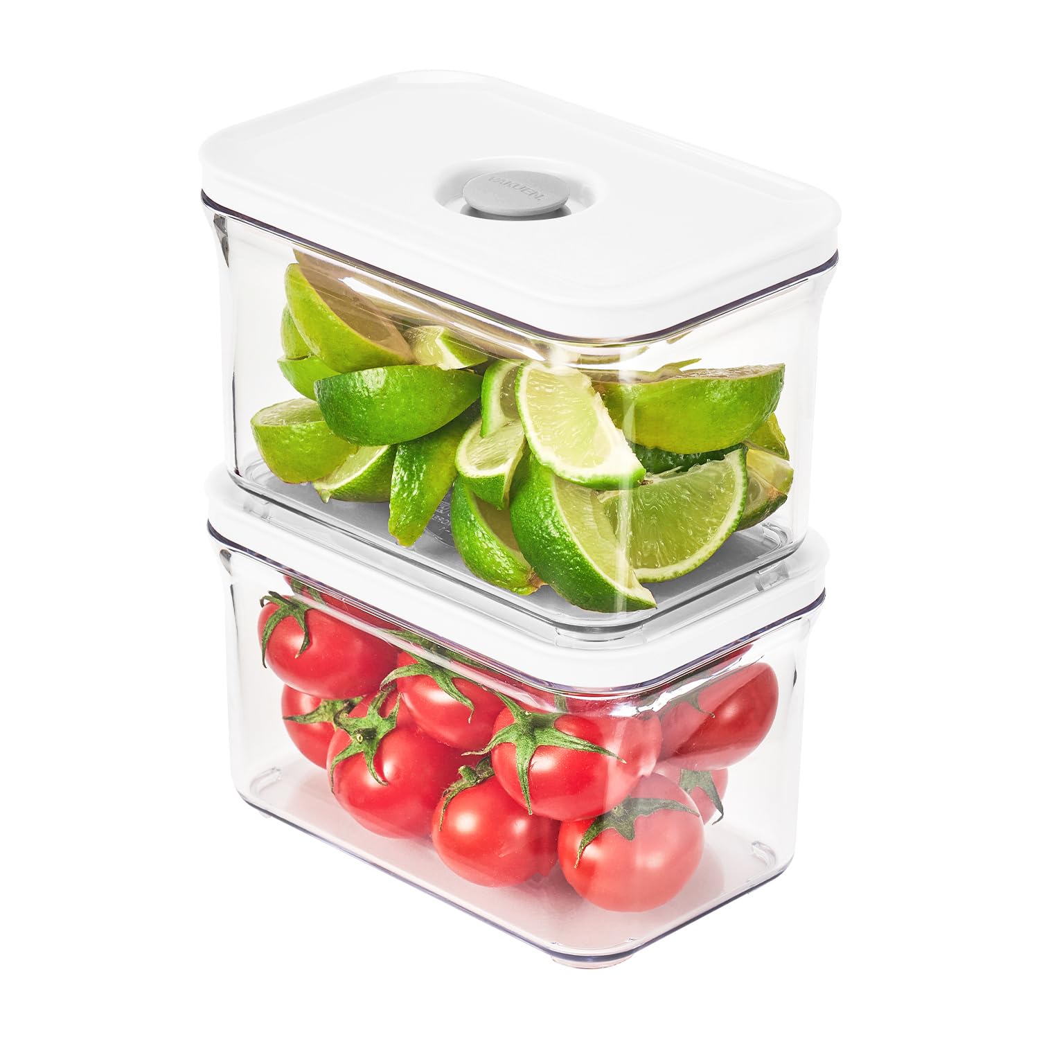 VAKUEN Premium Airtight Food Storage Containers, Rectangular 2PC(1.06qt), Smart 